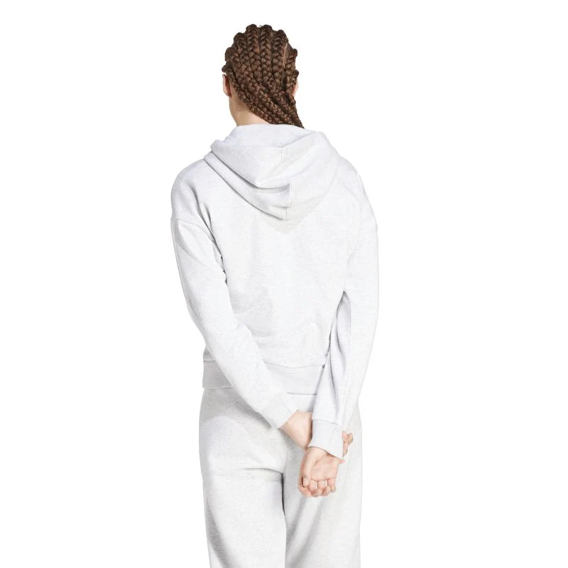 Adidas Womens Essentials 3-Stripes Full-Zip Fleece Hoodie - Image 2