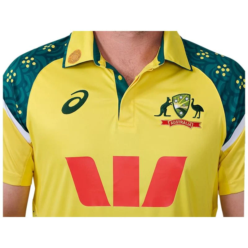 ASICS Cricket Australia Adults Replica ODI Cricket Shirt - Image 3