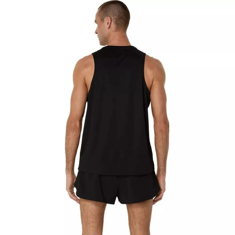 ASICS Mens Silver Running Singlet - Image 2