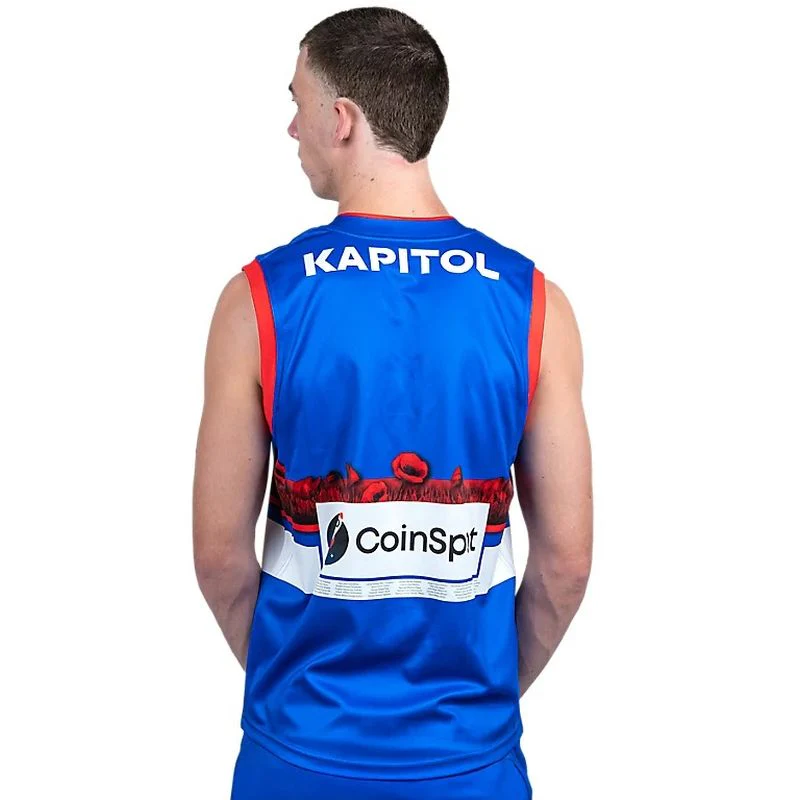 ASICS Western Bulldogs 2026 AFL Anzac Adults Replica Guernsey - Image 2