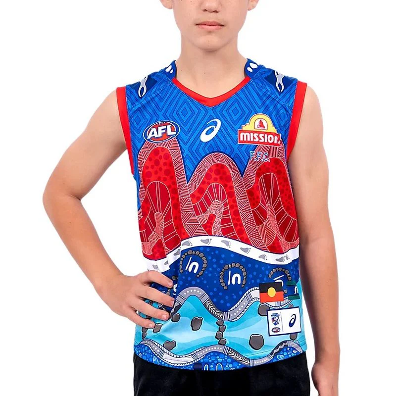ASICS Western Bulldogs 2026 AFL First Nations Kids Replica Guernsey