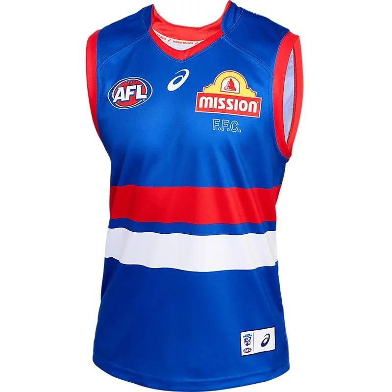 ASICS Western Bulldogs 2026 AFL Home Adults Replica Guernsey