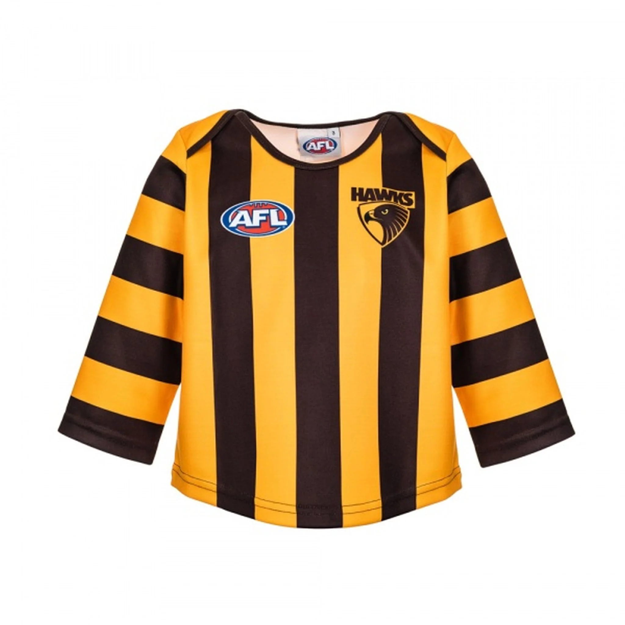 Burley Sekem Hawthorn Hawks AFL Infants Long Sleeve Replica Guernsey - (SIZE 2)