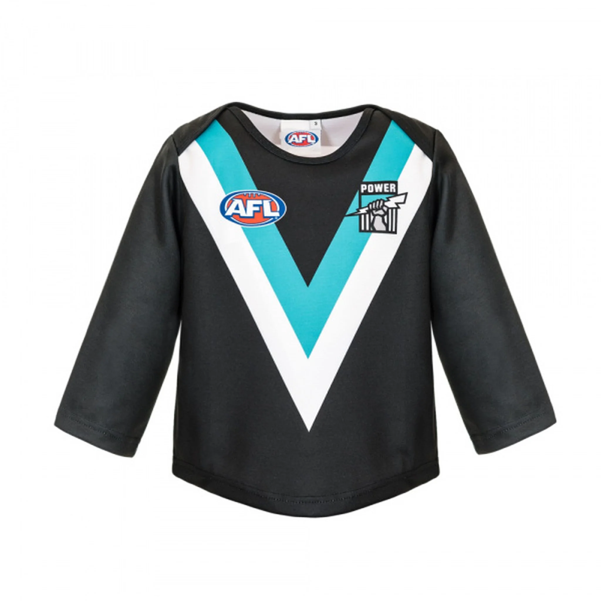 Burley Sekem Port Adelaide Power AFL Infant Long Sleeve Replica Guernsey - (SIZE 2)