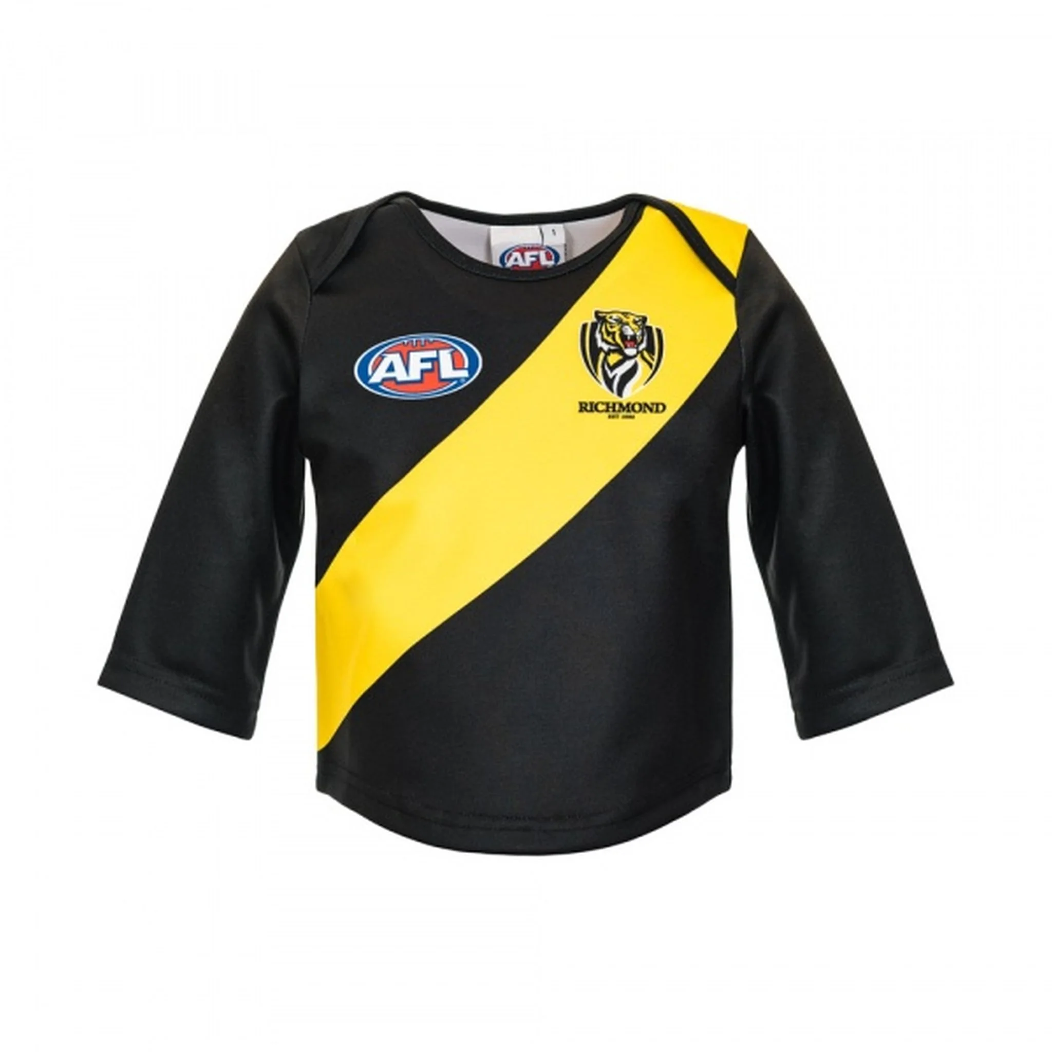 Burley Sekem Richmond Tigers AFL Infant Long Sleeve Replica Guernsey - (SIZE 2)