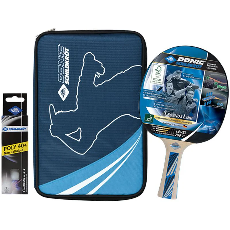 Donic Legends 700 Bat, Cover & Balls