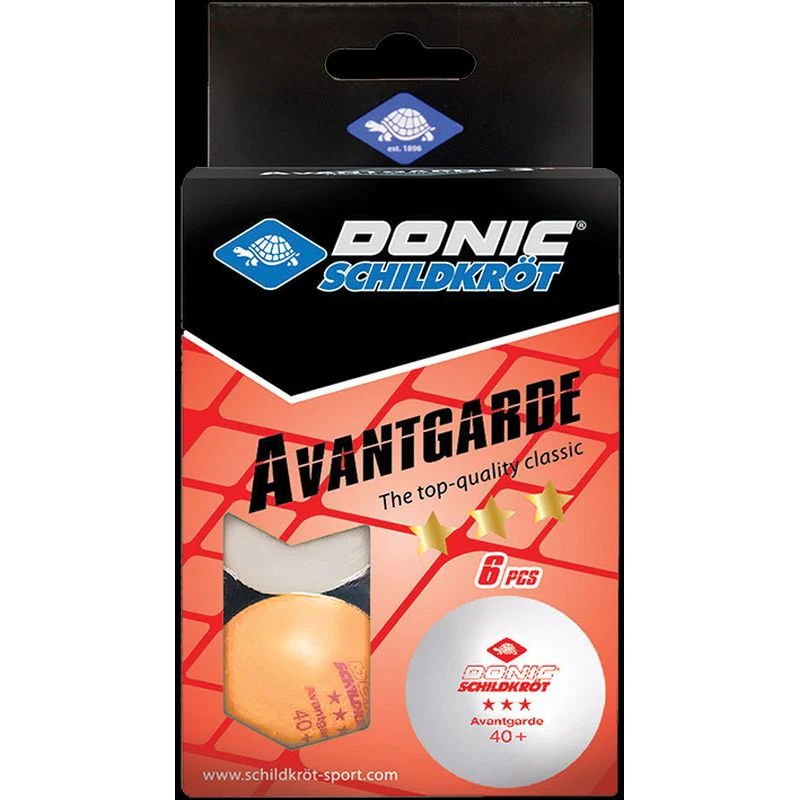 Donic-Schildkröt 6pk Avantgarde 3 Star Table Tennis Balls