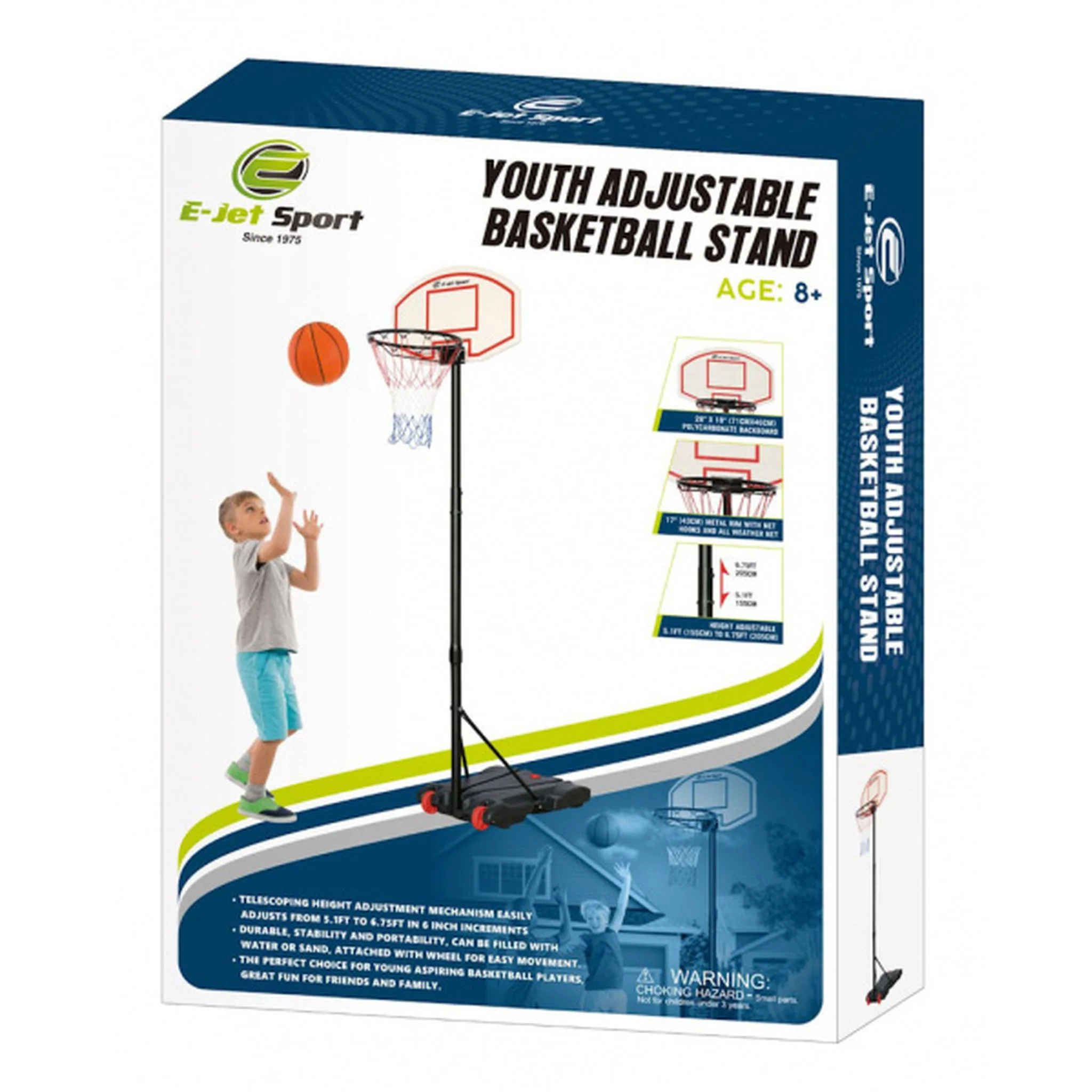 E-Jet Youth Portable Basketball Hoop - Image 2