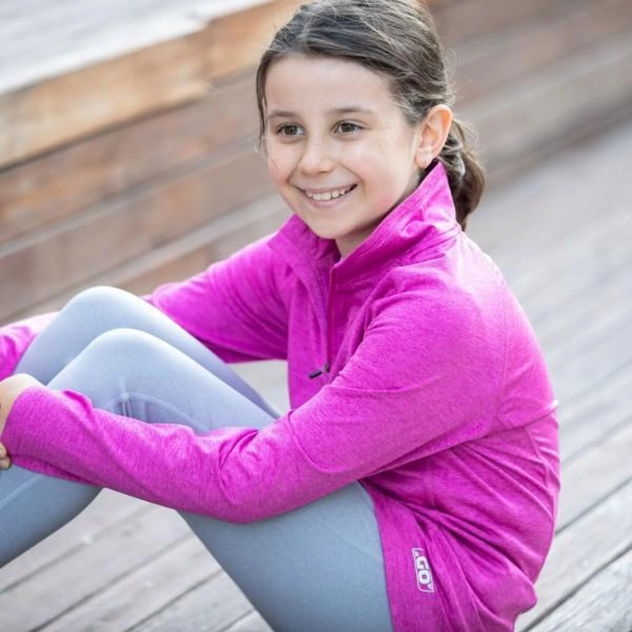 GO Sport Girls Quarter Zip Jacket - Image 3