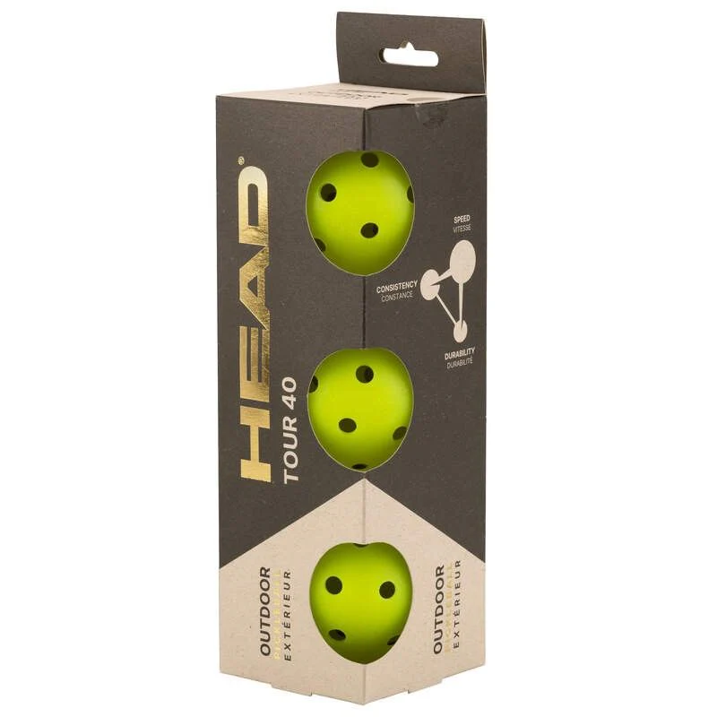 HEAD 3pk Tour 40 Pickleballs