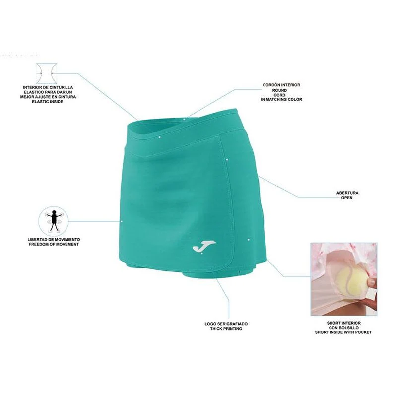 Joma Womens Open II Tennis Skort - Image 2