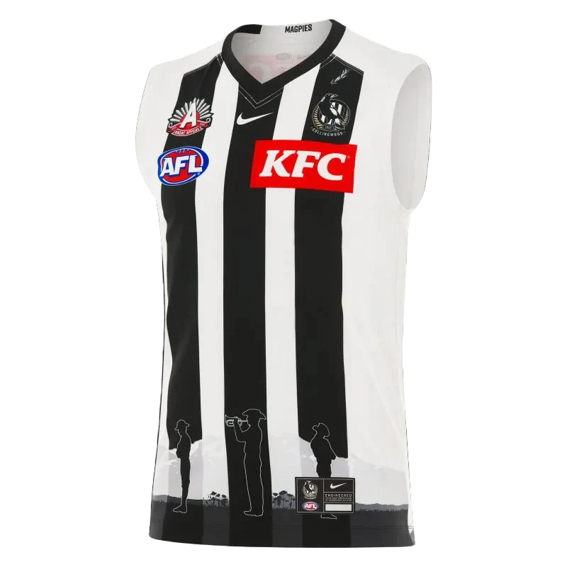 Nike Collingwood Magpies 2026 AFL Anzac Adult Replica Guernsey