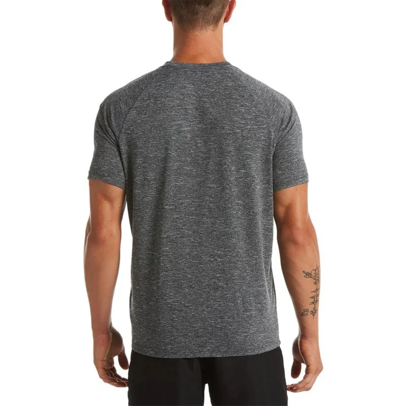 Nike Mens Swim Heather Short Sleeve Hydroguard Top - Image 2