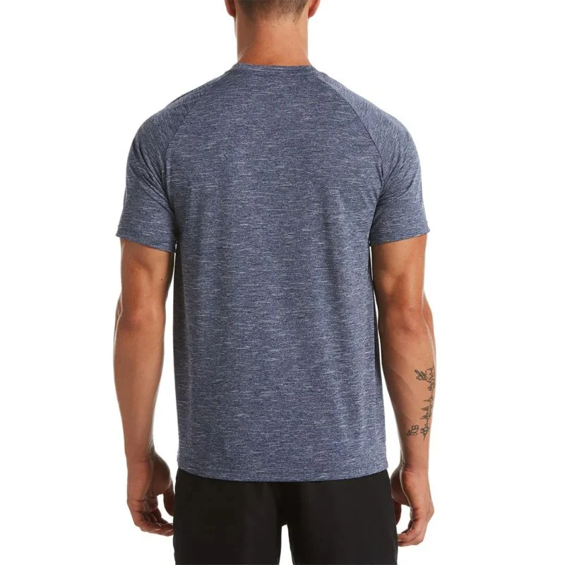 Nike Mens Swim Heather Short Sleeve Hydroguard Top - Image 2