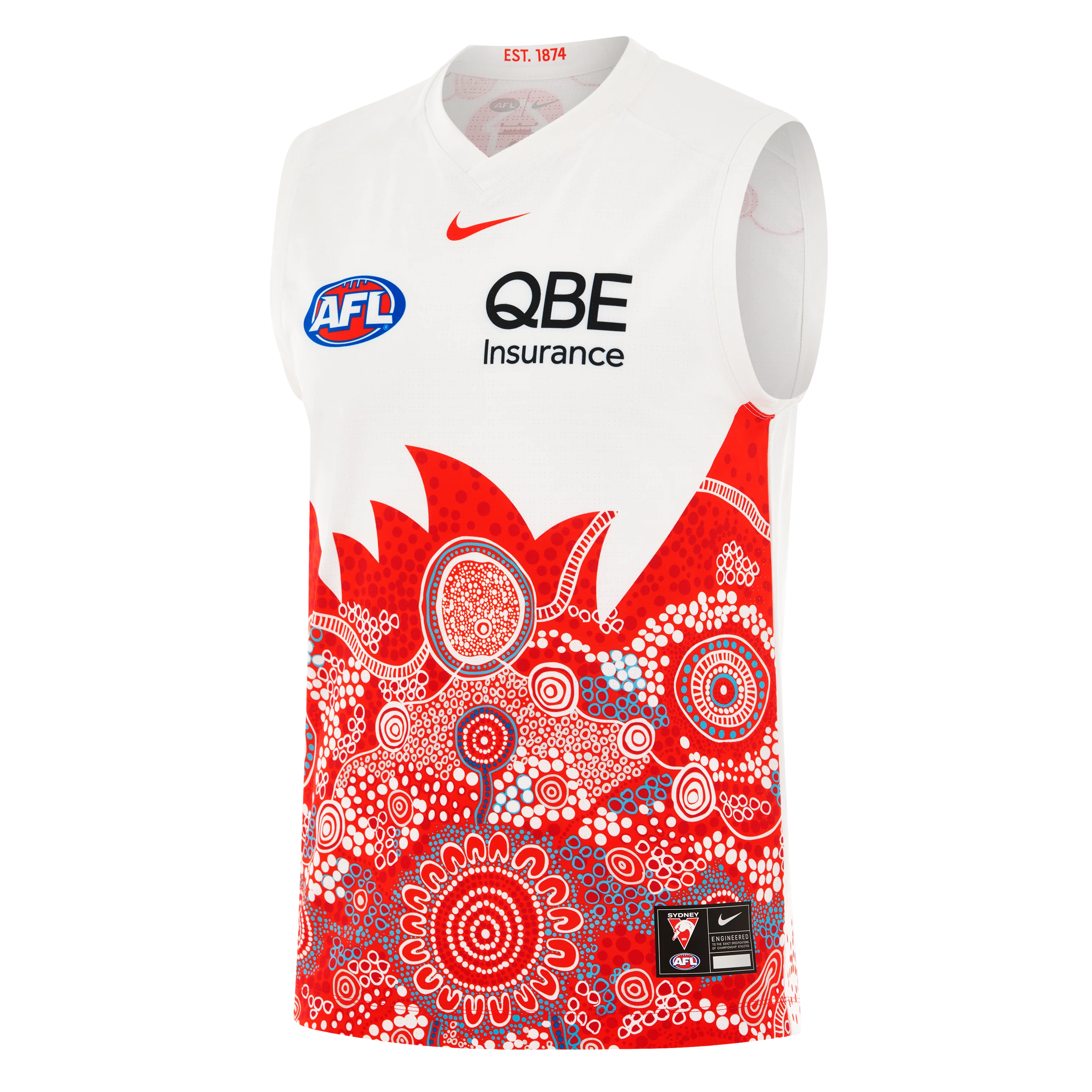 Nike Sydney Swans Adult 2026 AFL Indigenous Adult Guernsey