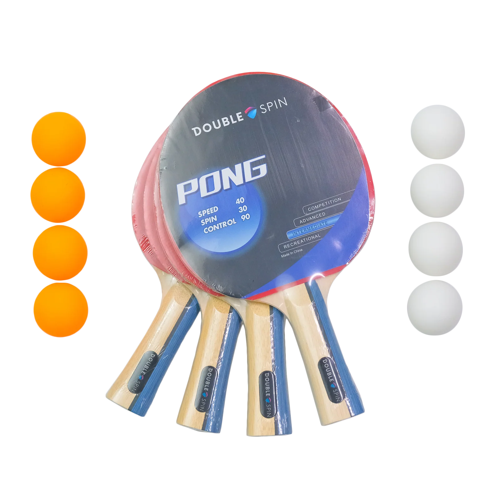 Double Spin 4 Player Deluxe Table Tennis Set