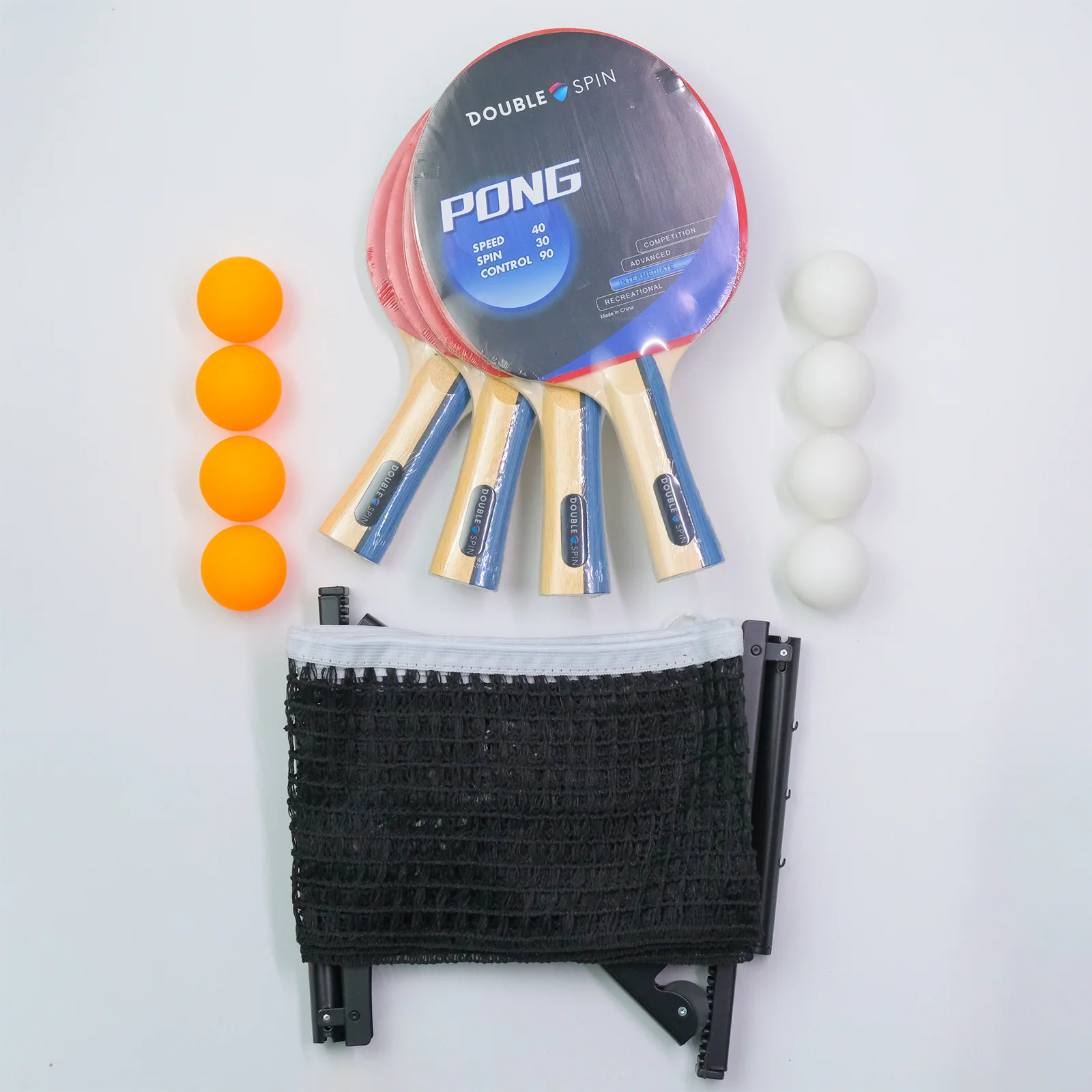 Double Spin 4 Player Deluxe Table Tennis Set - Image 2
