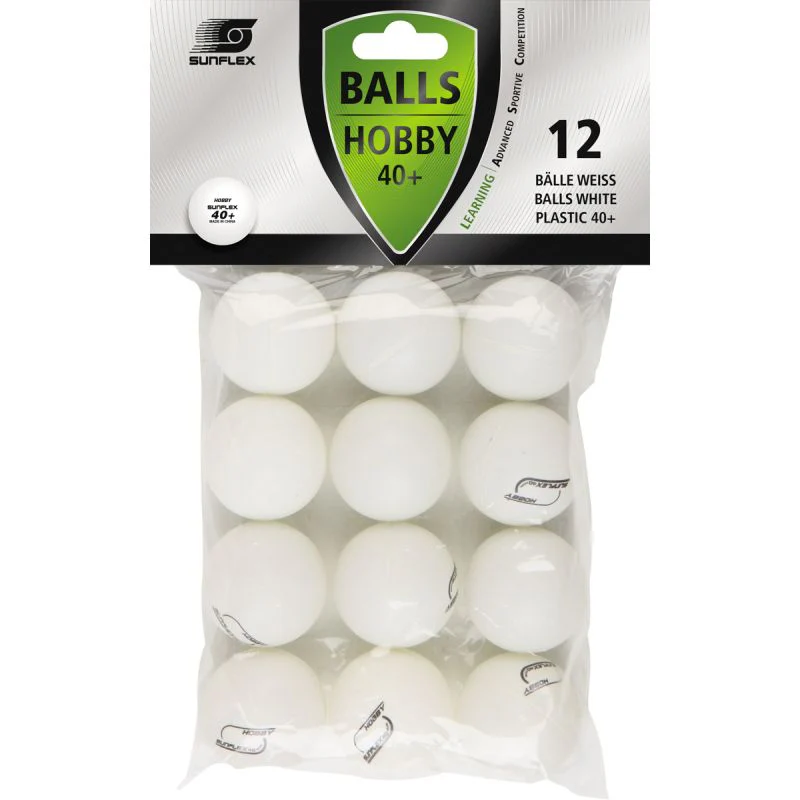 Sunflex 12pk Hobby 40 Table Tennis Balls