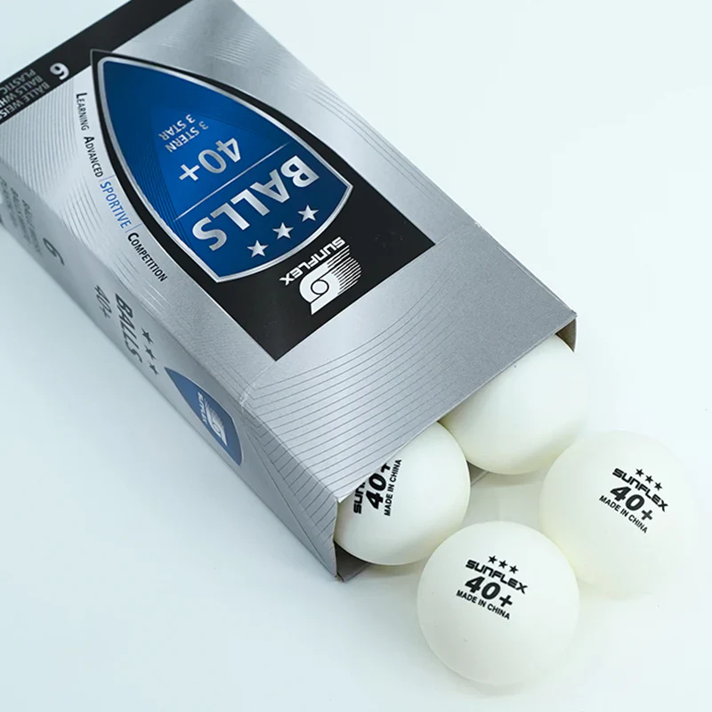Sunflex 6pk 3 STAR 40+ White Table Tennis Balls - Image 2