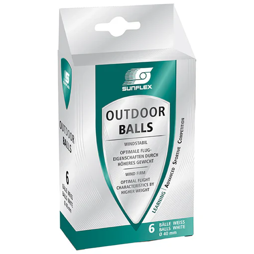 Sunflex 6pk Outdoor Table Tennis Balls