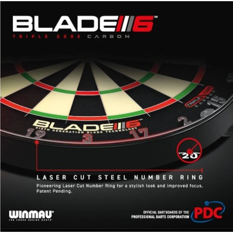 Winmau Blade 6 Triple Core Dartboard - Image 6